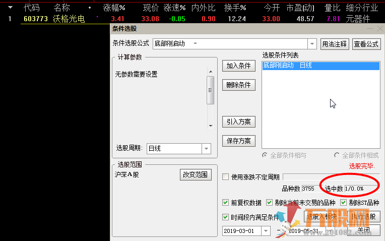 【底部刚启动】副图/选股预警 专为波段客 上班族量身特制! 