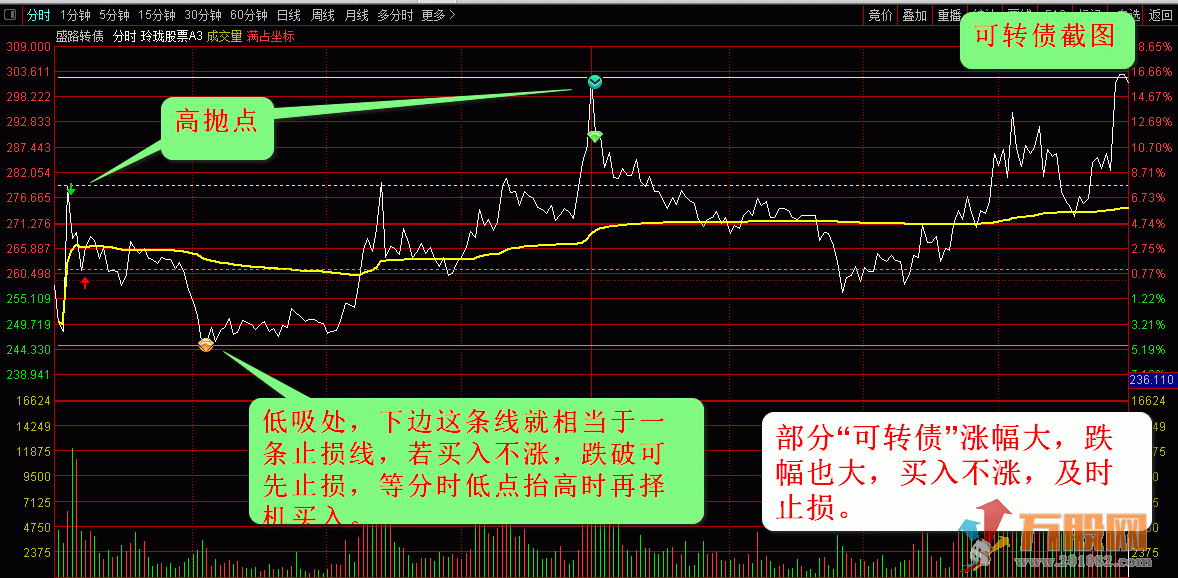 【玲珑T+0分时指标】高低点提示，急涨急跌预警，用于股票、可转债，期货等 ...