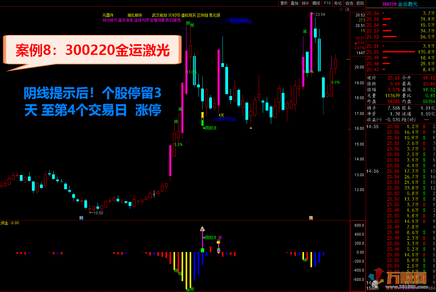 2021阴阳决 尾盘阴线信号提示介入 预报个股涨停短线专用指标