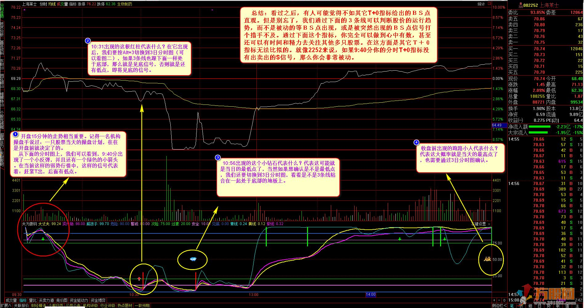夫为妻纲分时T+0通达信副图加密指标 