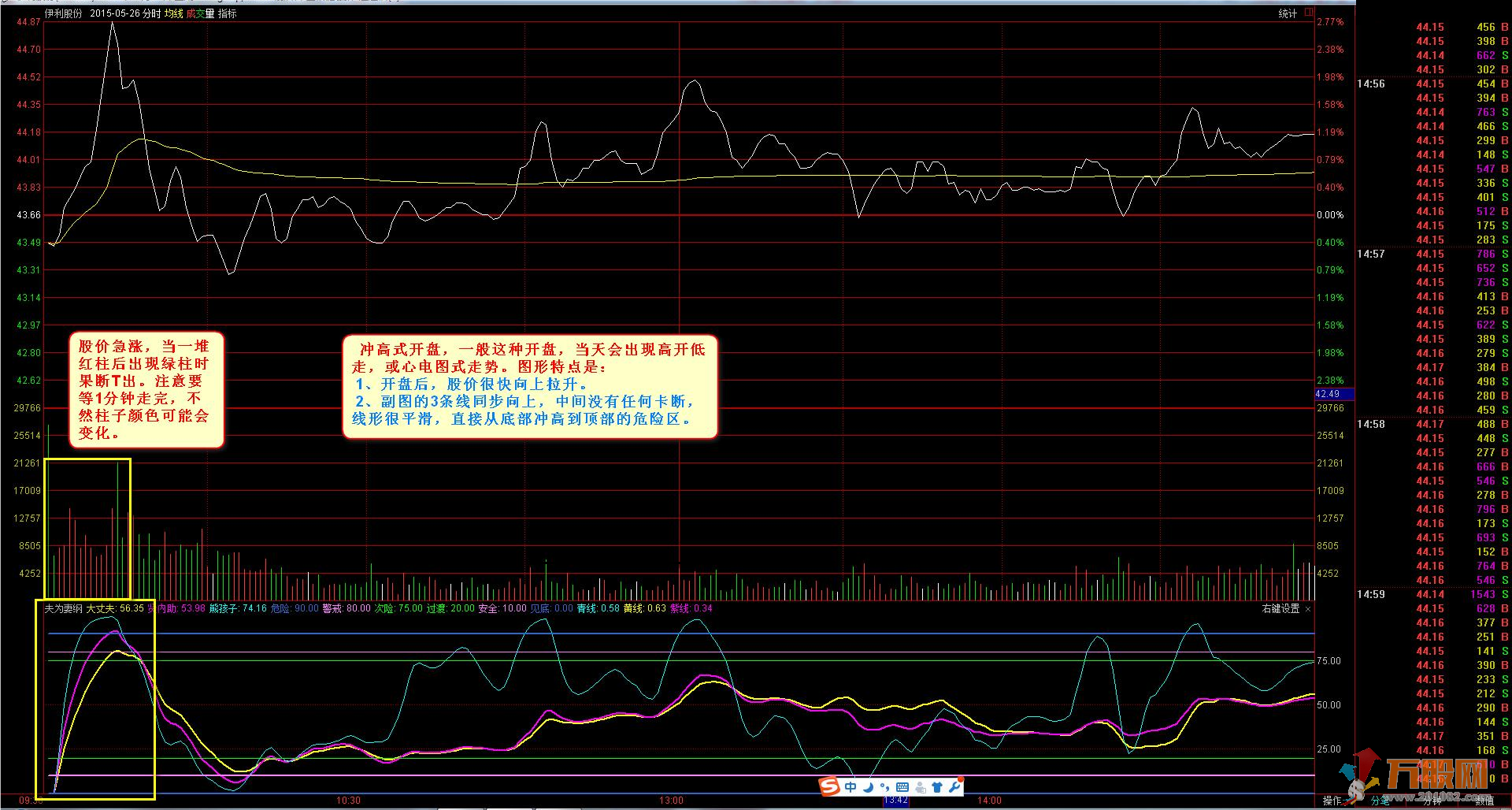 夫为妻纲分时T+0通达信副图加密指标 