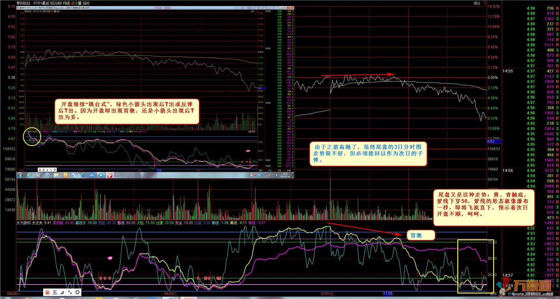 夫为妻纲分时T+0通达信副图加密指标 
