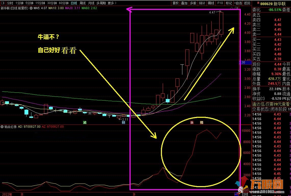 【粘合必涨】通达信副图选股公式 牛股无处可逃 核心指标 手机电脑兼可使用 ... ...
