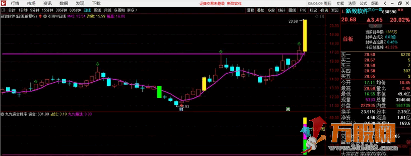 【九九黄金排序】对市场资金行为热点的一种模拟排序 资金排序副图选股指标 ...