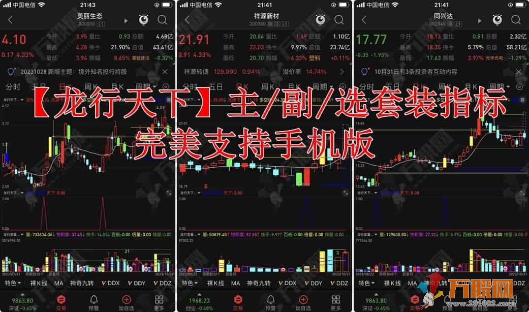 通达信【龙行天下】主/副/选套装指标，5个点左右预警当日涨停概率极大