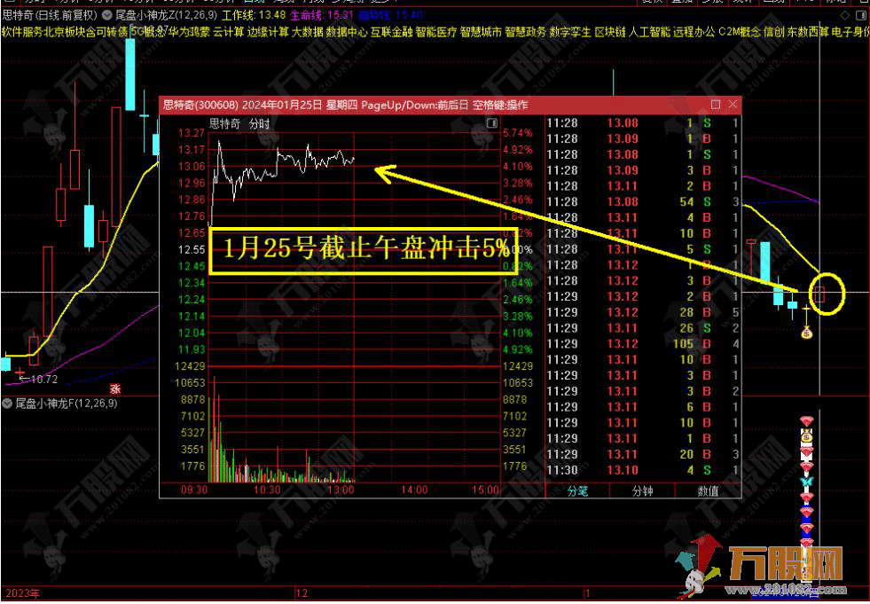 通达信《尾盘小神龙》套装指标，稳健尾盘T+1次日套利战法！