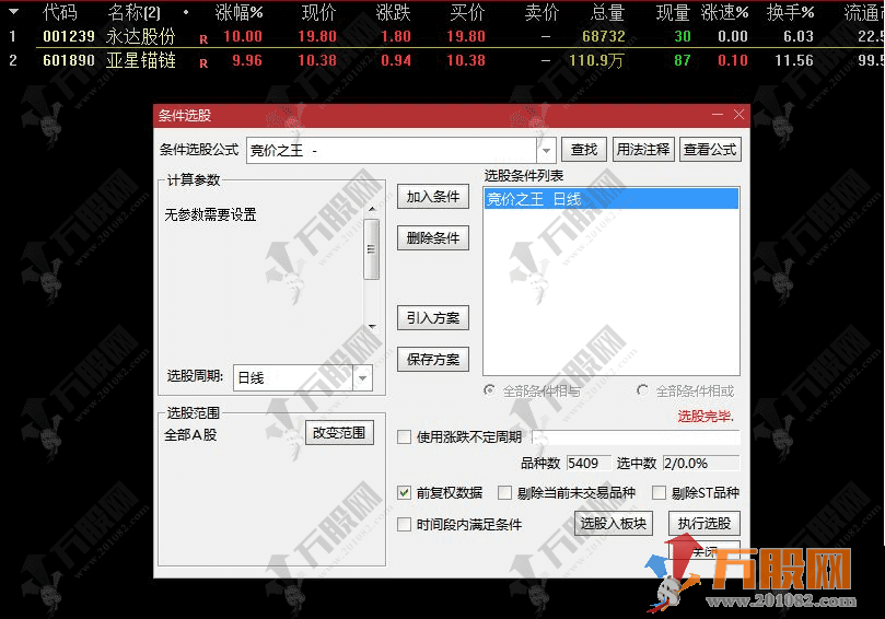 通达信【竞价之王】副选指标，据说游资圈使用的，有竞价函数不可回测历史数据 ... ...