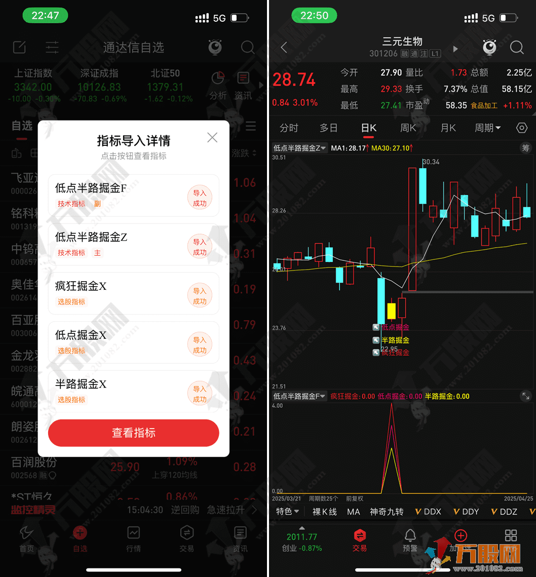 【低点半路疯狂掘金】主副选指标，挖掘低吸/半路下跌低吸思路，手机电脑通用无未来函数 ... ... ... ...