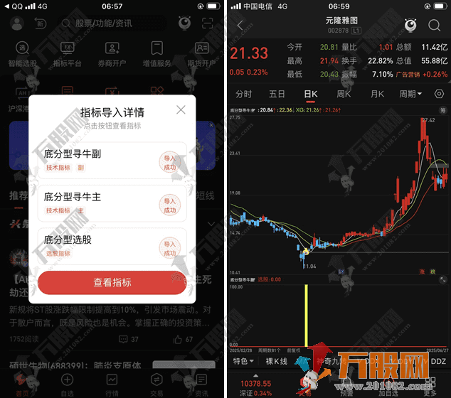 通达信【底分型擒牛】副选指标 提高抄底成功率的底部反转信号