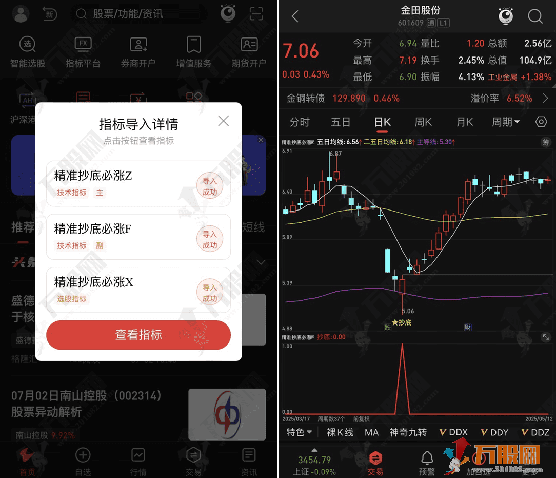 通达信【精准抄底必涨】主副选指标，止跌反弹信号无未来不漂移 手机电脑通用 ...
