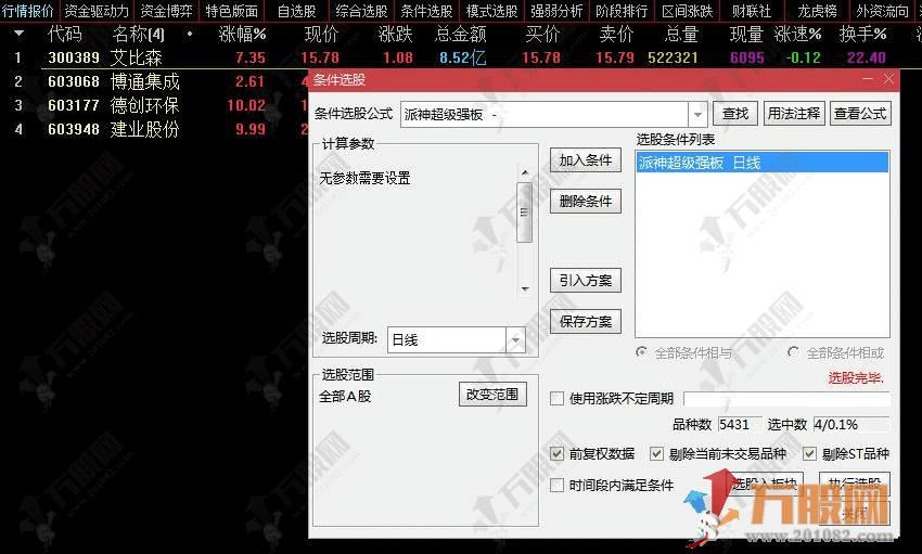 通达信【派神12合1】竞价排序选股指标 无加密精选完美和谐处理