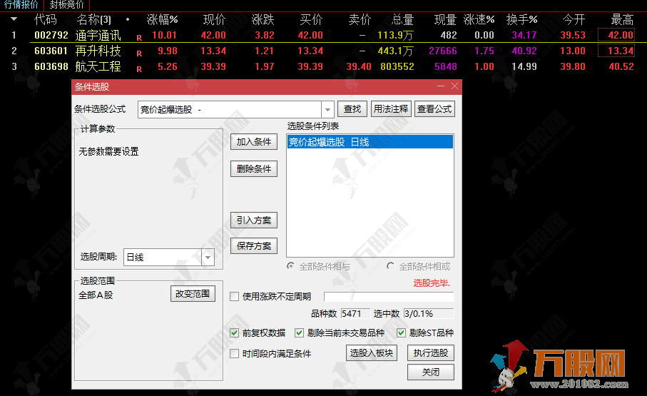 精品【竞价起爆】专为早盘竞价阶段设计的竞价指标 快速筛选竞价强势潜力股 ...