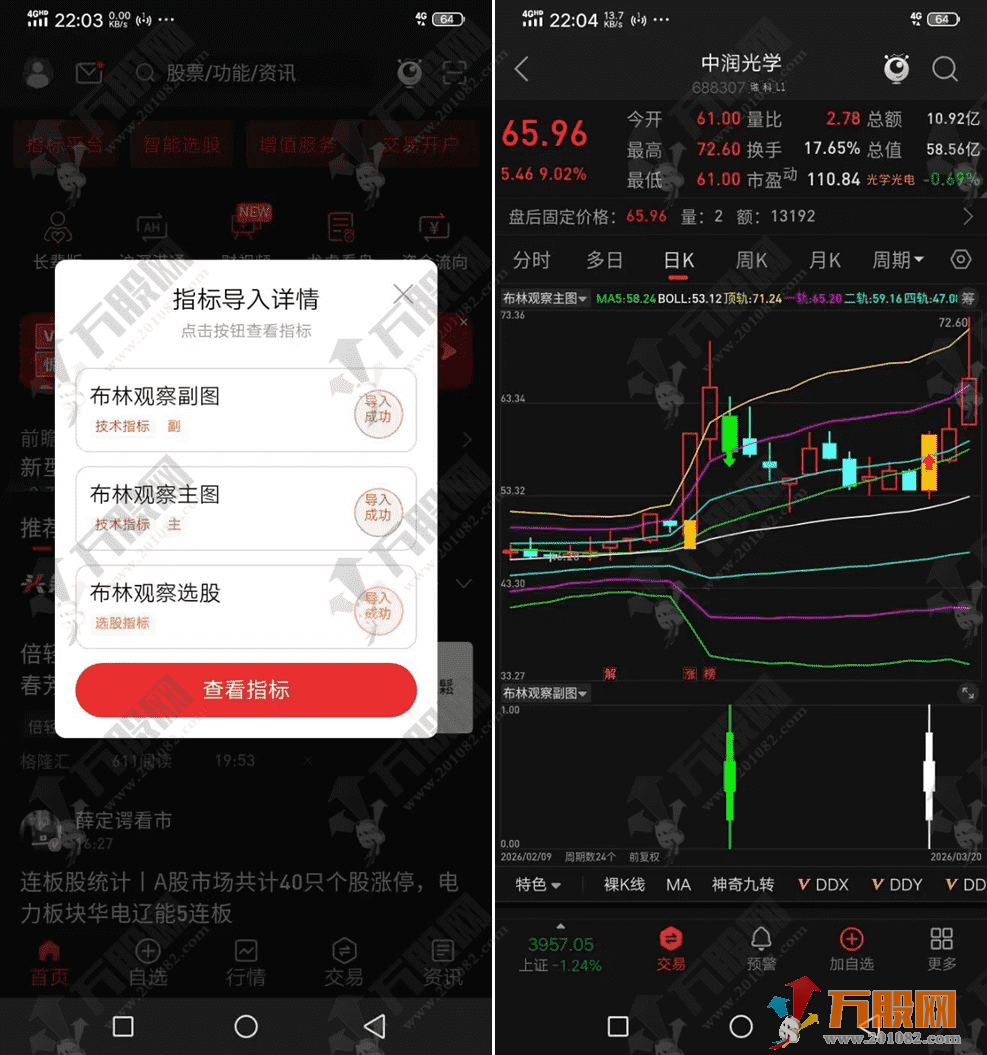 通达信【布林观察】主副图公式 精准反转信号 高低位变盘提示 电脑手机通用 ... ...